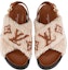 Shop (W) Louis Vuitton Paseo Comfort 'Selipar Bulu Shearling Beige' 1A9D58