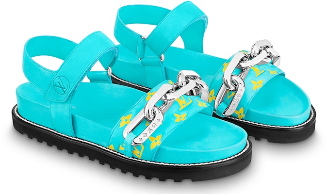 (Women) Louis Vuitton Paseo Comfort Flat Sandals 'Blue' 1A90QC Order (Women) Louis Vuitton Paseo Comfort Flat Sandals 'Blue' 1A90QC
