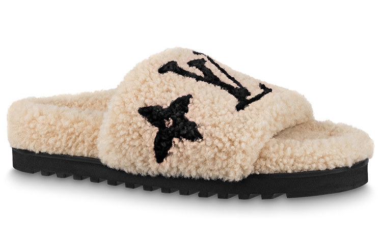 Order (W) Louis Vuitton Paseo Comfort Platte Sandalen ''Beige'' 1ABWD1