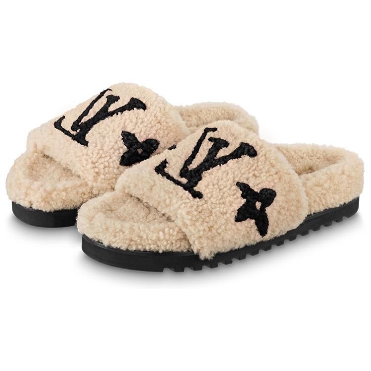 Shop (W) Louis Vuitton Paseo Comfort Platte Sandalen ''Beige'' 1ABWD1