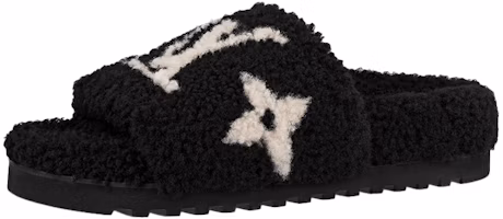 (Women) Louis Vuitton Paseo Comfort Mules 'Black with White Logo' 1A8ZIL (Women) Louis Vuitton Paseo Comfort Mules 'Black with White Logo' 1A8ZIL
