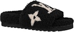 Order (W) Louis Vuitton Paseo Comfort Mules 'Hitam dengan Logo Putih' 1A8ZIL