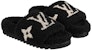 (W) Louis Vuitton Paseo Comfort Mules 'Hitam dengan Logo Putih' 1A8ZIL