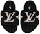 (W) Louis Vuitton Paseo Comfort Mules 'Hitam dengan Logo Putih' 1A8ZIL