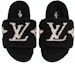 Shop (W) Louis Vuitton Paseo Comfort Mules 'Hitam dengan Logo Putih' 1A8ZIL