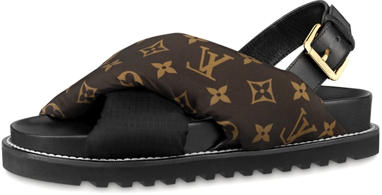 (Women) Louis Vuitton Paseo Comfort Sandal 'Black Logo' 1A8SU4 Buy (Women) Louis Vuitton Paseo Comfort Sandal 'Black Logo' 1A8SU4