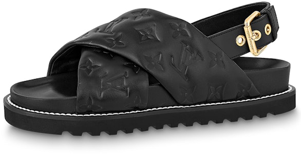 (W) Louis Vuitton Sandal Paseo Comfort 'Hitam' 1A9RDM Buy (W) Louis Vuitton Sandal Paseo Comfort 'Hitam' 1A9RDM