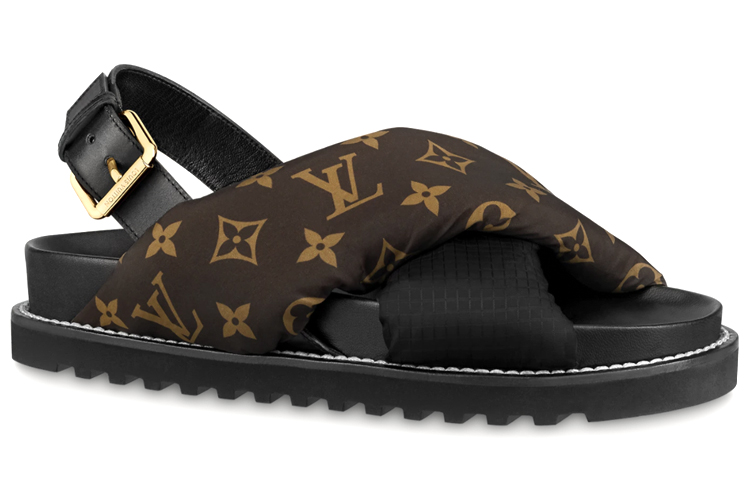 Order (W) Sandal Kenyamanan Louis Vuitton Paseo 'Logo Hitam' 1A8SU4