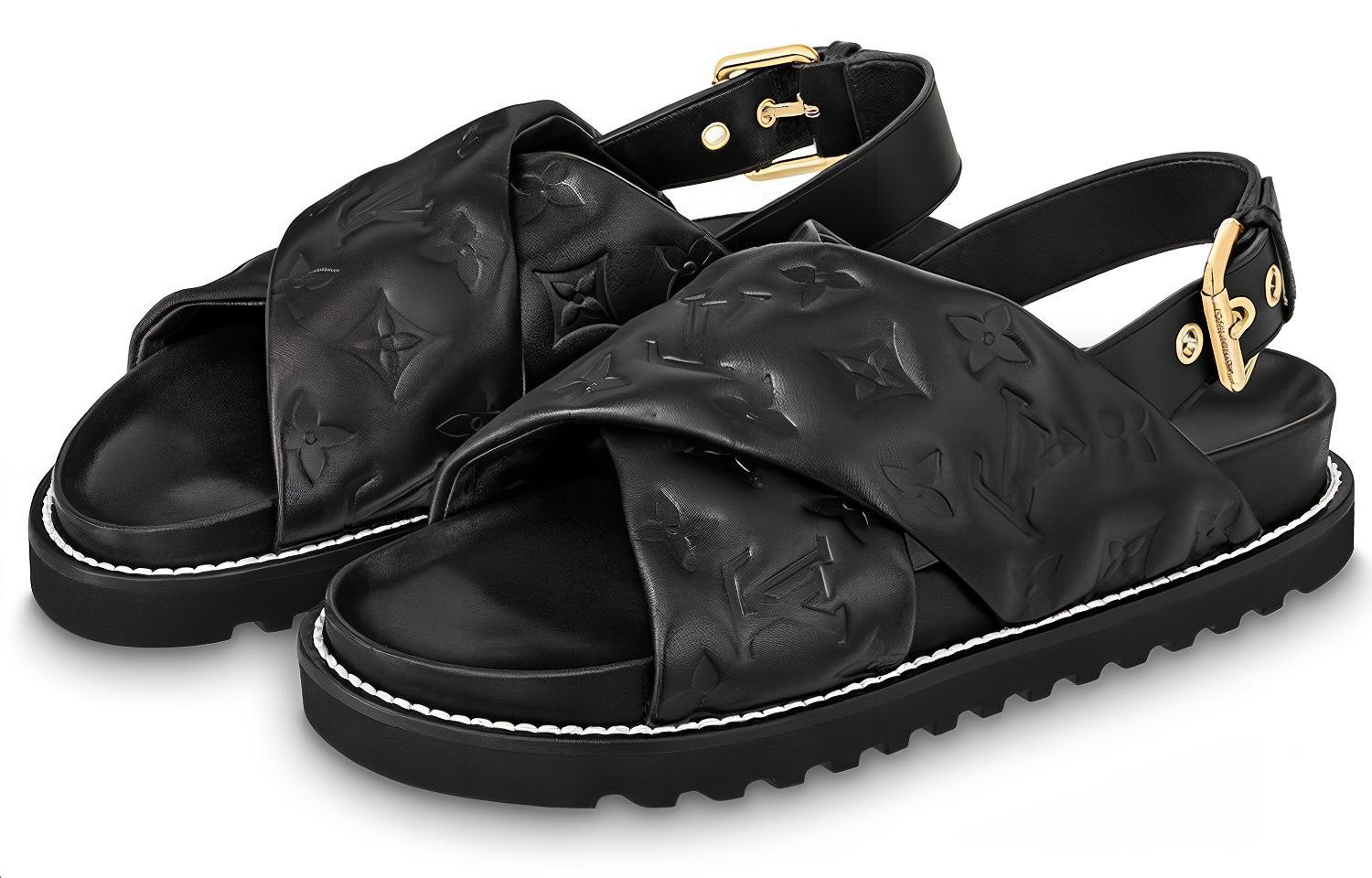 Order (Women) Louis Vuitton Paseo Comfort Sandal 'Black' 1A9RDM
