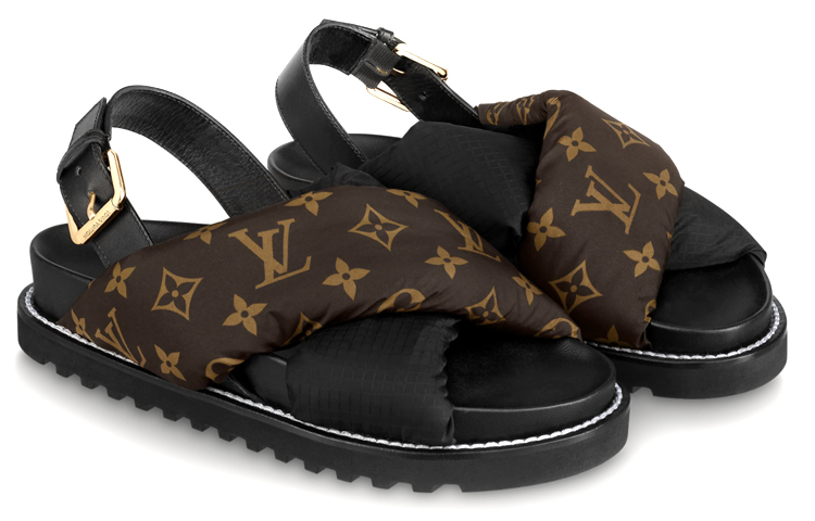 Lookbook (W) Sandal Kenyamanan Louis Vuitton Paseo 'Logo Hitam' 1A8SU4