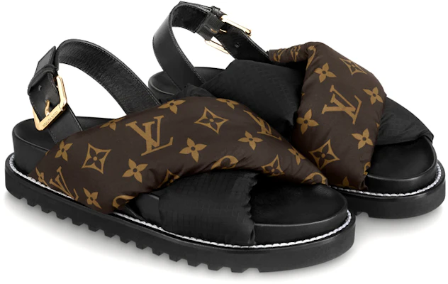 (W) Sandal Kenyamanan Louis Vuitton Paseo 'Logo Hitam' 1A8SU4 Lookbook (W) Sandal Kenyamanan Louis Vuitton Paseo 'Logo Hitam' 1A8SU4