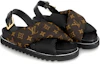 Lookbook (W) Sandal Kenyamanan Louis Vuitton Paseo 'Logo Hitam' 1A8SU4