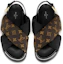 Shop (W) Sandal Kenyamanan Louis Vuitton Paseo 'Logo Hitam' 1A8SU4