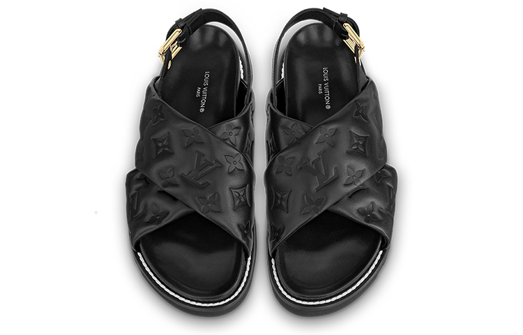 Shop (W) ルイ・ヴィトン パセオ サンダル (黒) 1A9RDM