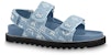 (W) Sandal Keselesaan Louis Vuitton Paseo 'Biru Putih' 1AB0T6