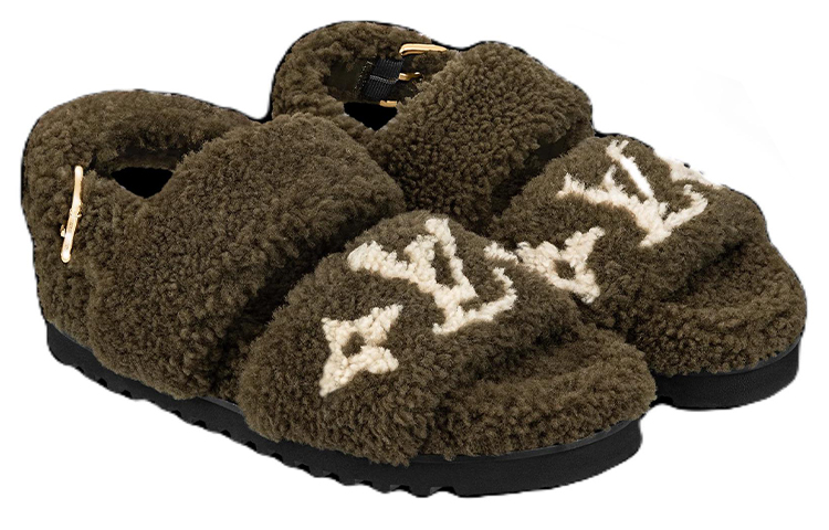 Shop (W) Louis Vuitton Paseo Sandal Nyaman 'Olive' 1AA1GG