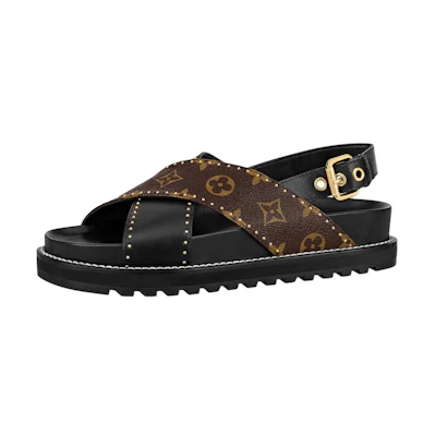 (W) LV Paseo Flat CMFT Sandal 'Black Brown'