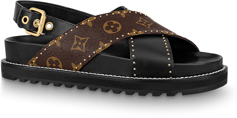 (W) Sandalias Planas Louis Vuitton Paseo Comfort 'Negro Marrón' 1A8O1Y Order (W) Sandalias Planas Louis Vuitton Paseo Comfort 'Negro Marrón' 1A8O1Y
