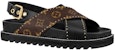 (W) Sandal Louis Vuitton Paseo Flat Comfort 'Hitam Coklat' 1A8O1Y
