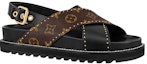 Order (W) Sandal Louis Vuitton Paseo Flat Comfort 'Hitam Coklat' 1A8O1Y