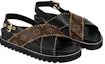 Lookbook (Women) Louis Vuitton Paseo Flat Comfort Sandal 'Black Brown' 1A8O1Y