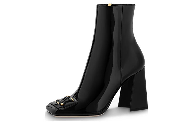(Women) Louis Vuitton Patent Leather 'Fashion Comfort' Ankle Boot 'Black' 1AB0HG