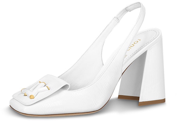 (Women) Louis Vuitton Patent Square-Toe Block Heel Pumps 'White' 1ABH0X Buy (Women) Louis Vuitton Patent Square-Toe Block Heel Pumps 'White' 1ABH0X