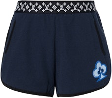 (Women) LOUIS VUITTON Patterned Mid-Rise Straight Shorts - Women - Dark Blue 1A8L84 (Women) LOUIS VUITTON Patterned Mid-Rise Straight Shorts - Women - Dark Blue 1A8L84