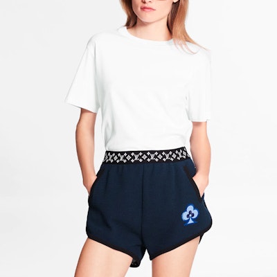 (W) 루이비통 패턴 미드라이즈 스트레이트 반바지 - 여성 - 다크 블루 1A8L84 Shop (W) 루이비통 패턴 미드라이즈 스트레이트 반바지 - 여성 - 다크 블루 1A8L84