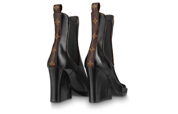 Shop (W) 路易威登Patti黑色切尔西靴 1A9R6K
