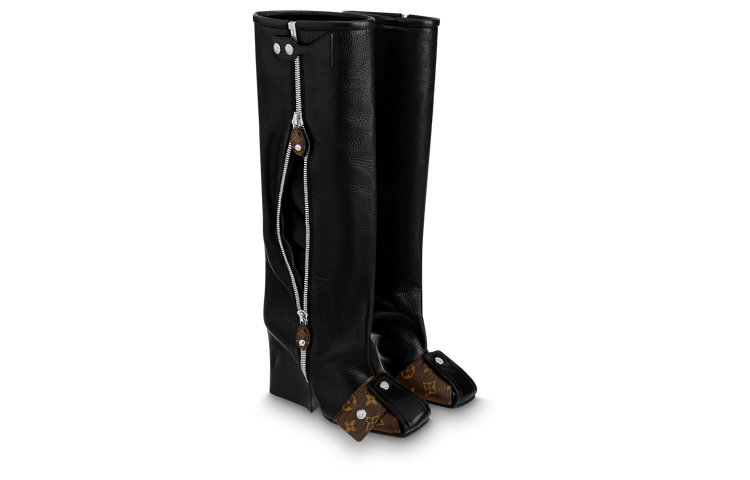 Lookbook (Women) Louis Vuitton Patti High-Top Zip Boot 'Black Leather' 1AAEC9