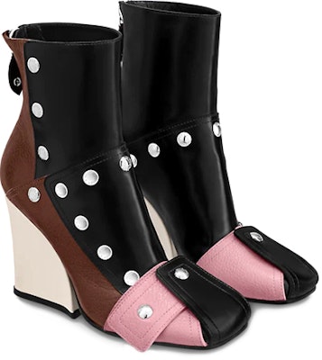 (Women) Louis Vuitton Patti Wedge Ankle Boot 'Black Pink' 1A9CL8 Lookbook (Women) Louis Vuitton Patti Wedge Ankle Boot 'Black Pink' 1A9CL8
