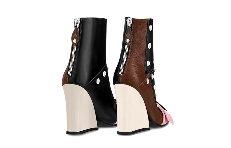 Shop (Women) Louis Vuitton Patti Wedge Ankle Boot 'Black Pink' 1A9CL8
