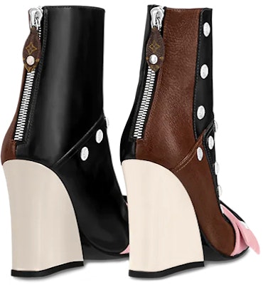 (Women) Louis Vuitton Patti Wedge Ankle Boot 'Black Pink' 1A9CL8 Shop (Women) Louis Vuitton Patti Wedge Ankle Boot 'Black Pink' 1A9CL8