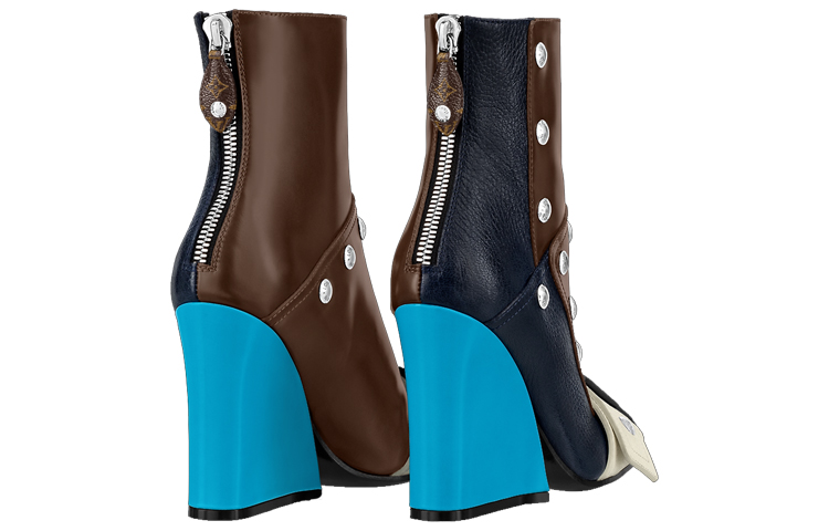 Shop (Women) Louis Vuitton Patti Wedge Ankle Boot 'Blue' 1A9CKP