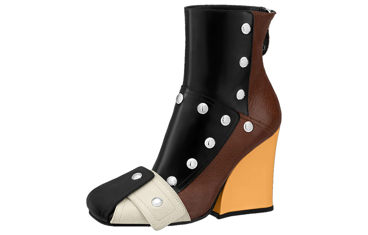 (Women) Louis Vuitton Patti Wedge Ankle Boot 'Chestnut' 1A9CJZ