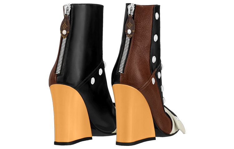 Shop (W) Louis Vuitton Patti Wedge Ankle Boot 'Chestnut' Coklat Wanita. 1A9CJZ