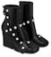 Lookbook (W) Louis Vuitton Patti Wedge But Kasut Tumit Buku Lali 'Studded Black' 1A9CGI