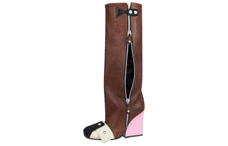 (Women) Louis Vuitton Patti Wedge Boots 'Brown' 1A9CNU