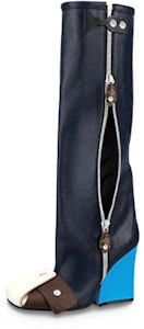 路易威登 Patti 復古坡跟 高筒靴 女款 黑藍色 Buy 路易威登 Patti 復古坡跟 高筒靴 女款 黑藍色