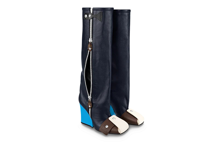 Lookbook (W) ルイ・ヴィトン パティ ウェッジ ハイカット (黒/青) 1A9COA