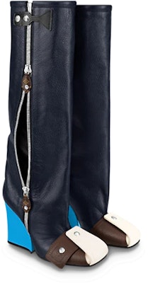 (Women) Louis Vuitton Patti Wedge High-Top 'Black Blue' 1A9COA Lookbook (Women) Louis Vuitton Patti Wedge High-Top 'Black Blue' 1A9COA