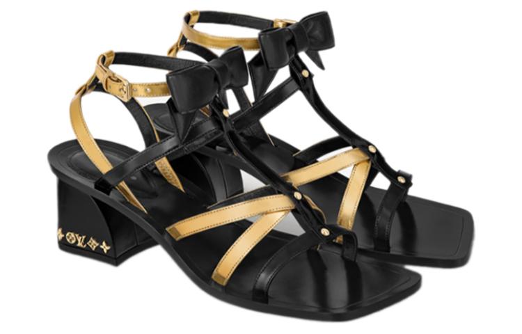 Shop (W) Sandali Louis Vuitton Peplum ''Nero Oro'' 1A9CD6