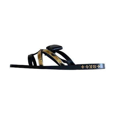 (W) LV Peplum Sandals 'Black Gold'