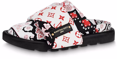 (Women) Louis Vuitton Pillow 'Bootie' Slipper 'White Red' 1AAM58 (Women) Louis Vuitton Pillow 'Bootie' Slipper 'White Red' 1AAM58