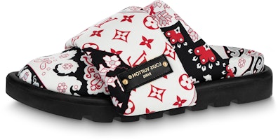 (Women) Louis Vuitton Pillow 'Bootie' Slipper 'White Red' 1AAM58 (Women) Louis Vuitton Pillow 'Bootie' Slipper 'White Red' 1AAM58