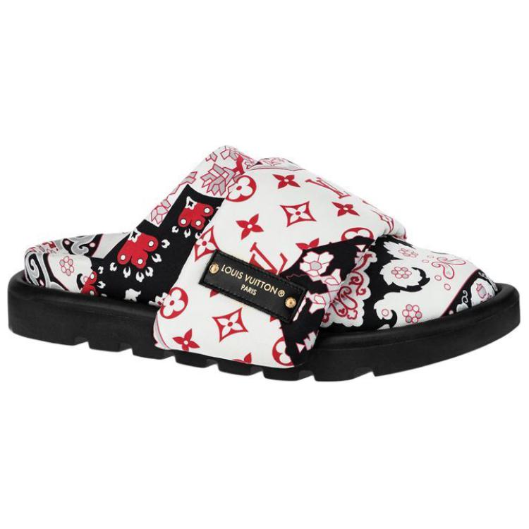 Order (W) Pantuflas Louis Vuitton Pillow 'Bootie' Blanco Rojo 1AAM58