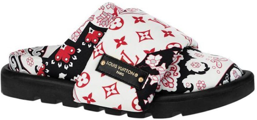 (Women) Louis Vuitton Pillow 'Bootie' Slipper 'White Red' 1AAM58 Order (Women) Louis Vuitton Pillow 'Bootie' Slipper 'White Red' 1AAM58