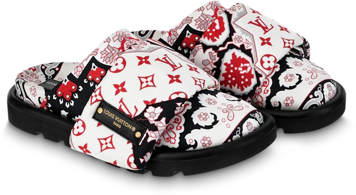 (Women) Louis Vuitton Pillow 'Bootie' Slipper 'White Red' 1AAM58 Lookbook (Women) Louis Vuitton Pillow 'Bootie' Slipper 'White Red' 1AAM58