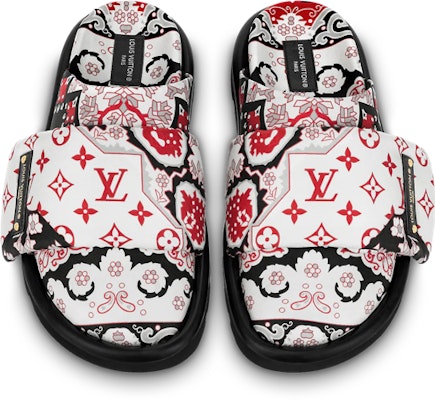 (Women) Louis Vuitton Pillow 'Bootie' Slipper 'White Red' 1AAM58 Shop (Women) Louis Vuitton Pillow 'Bootie' Slipper 'White Red' 1AAM58